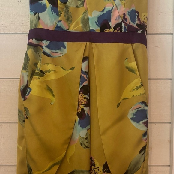 Vince Camuto Yellow and Purple Floral Dress - Picture 4 of 13
